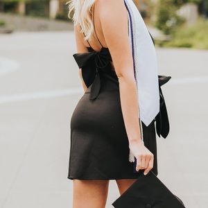 ASOS TALL Strappy black mini dress
